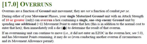 Thunder in the East Overrun Rules