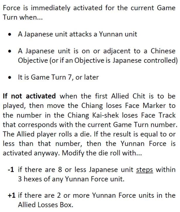 Nemesis Burma 1944 Yunann Force Activation