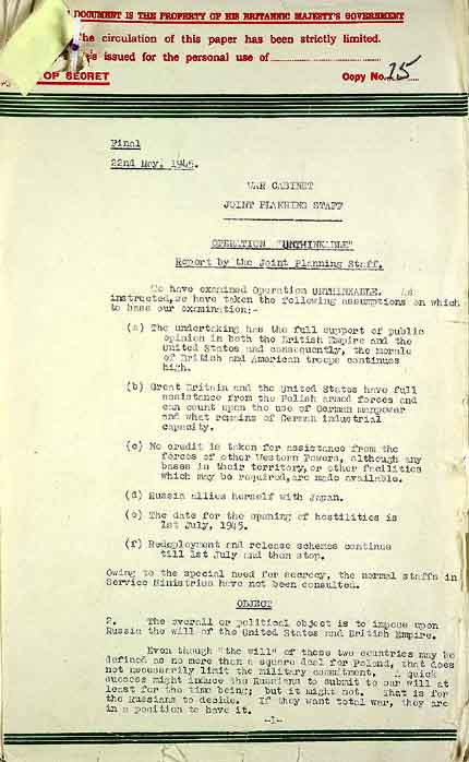 Operation Unthinkable Full Dossier