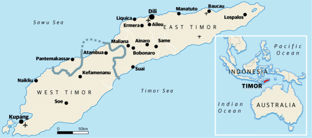 Map of Timor