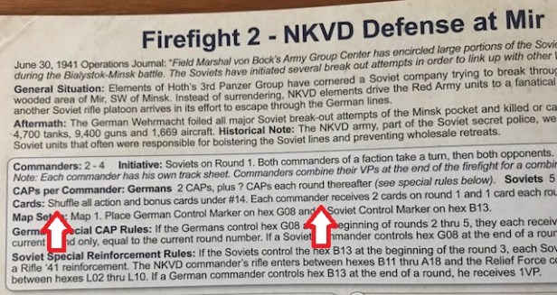 Conflict of Heroes Card Instructions