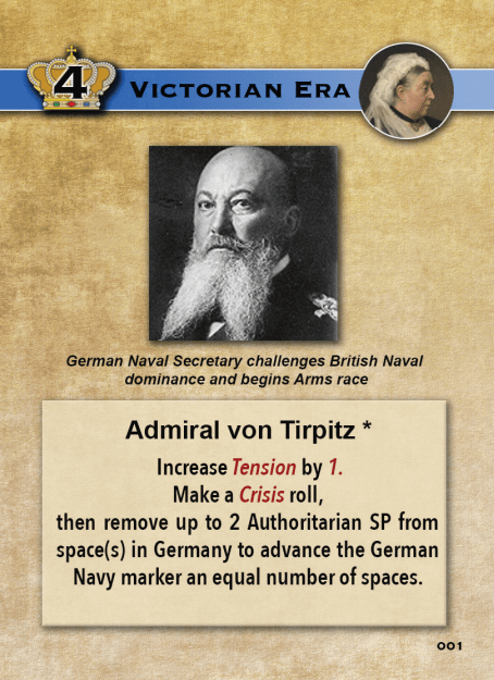 Europe in Turmoil Card Amdiral von Tirpitz