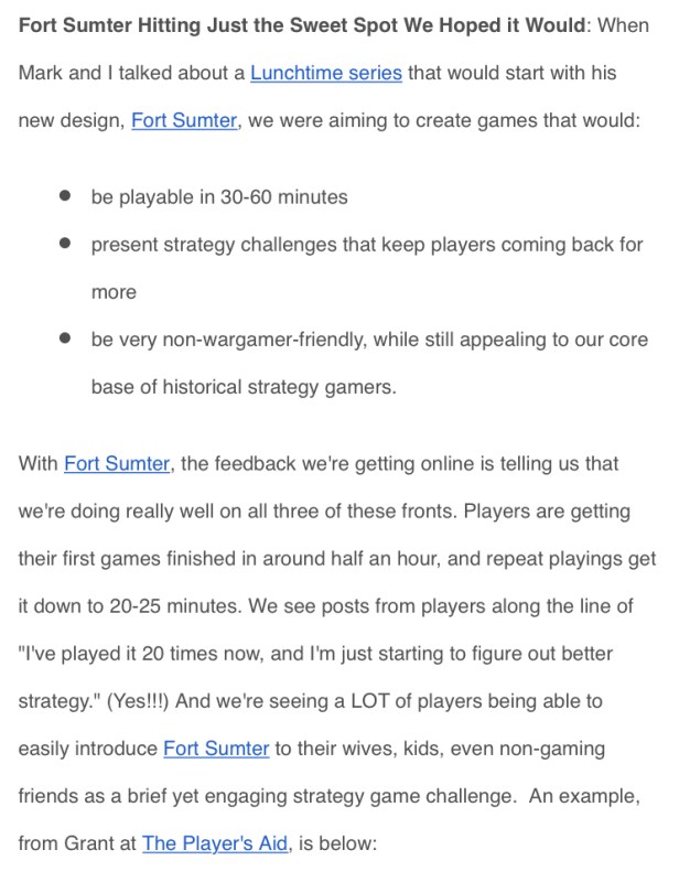 GMT Fort Sumter Sweet Spot