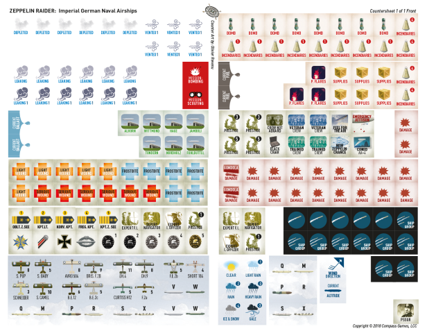 Zeppelin Raider Counter Sheet