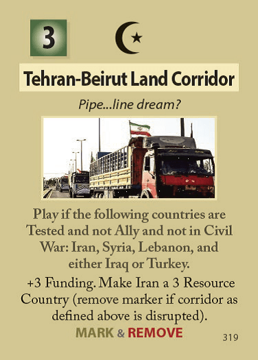 The Forever War Tehran Beirut Land Corridor Card #319