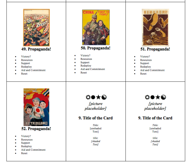 China's War Propganda Round Cards