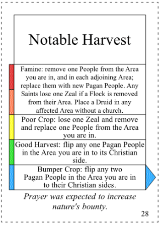 Banish the Snakes Notable Harvest Card