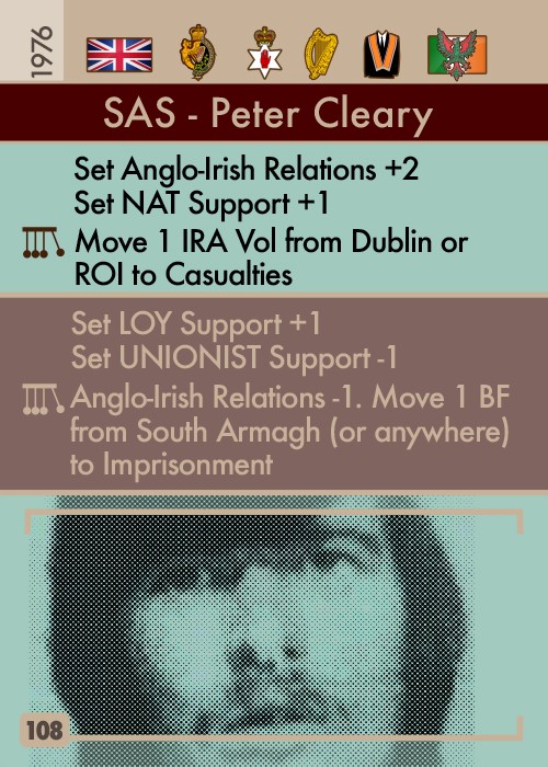 The Troubles - SAS - Peter Cleary Card #108