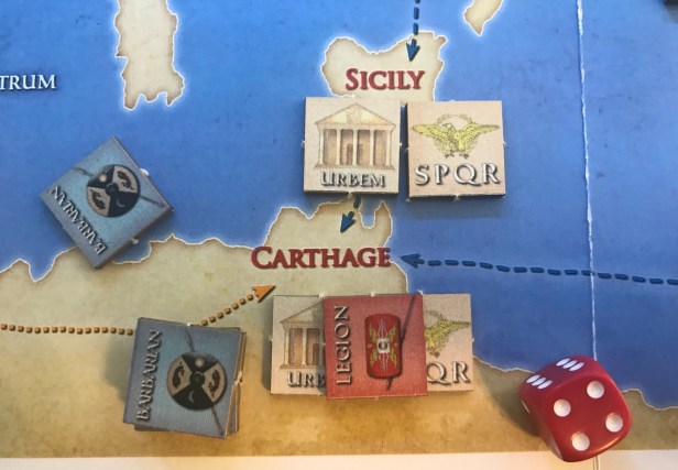 Solitaire Caesar Civilized Barbarian Move and Combat 3