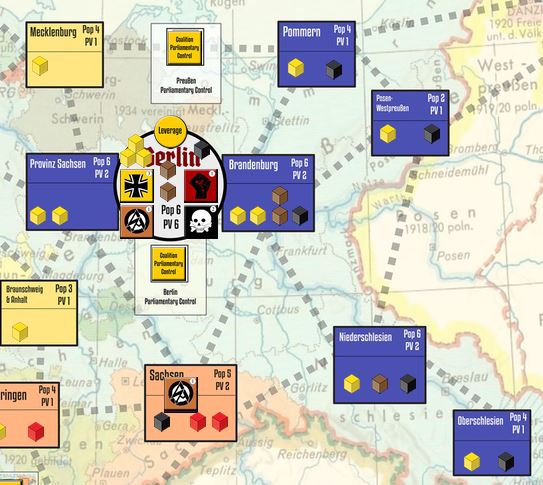 The Weimar Republic Map Closeup